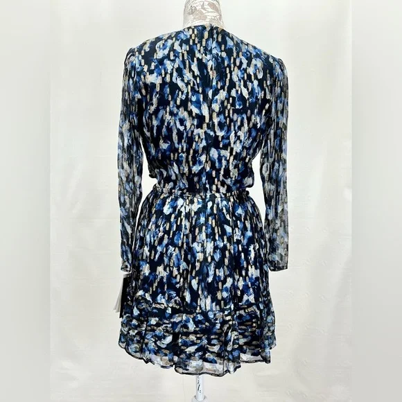 FRENCH CONNECTION Navy blue and gold waist cutout mini dress size 8. - Picture 7 of 16